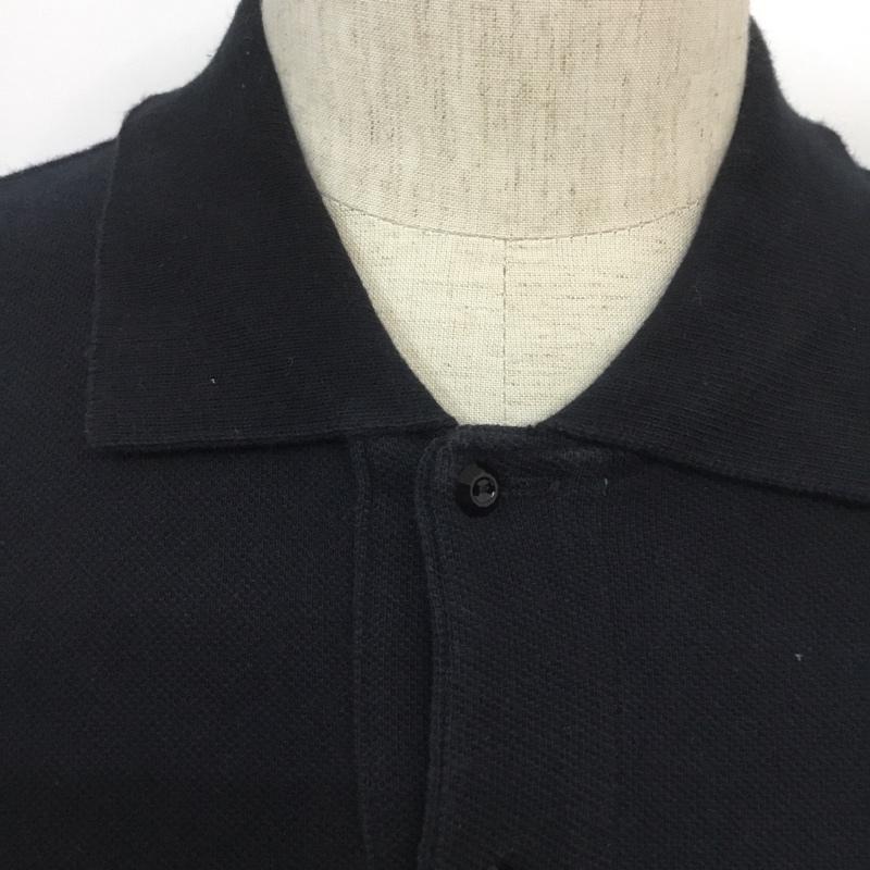 アンドサンズ ANDSUNS ポロシャツ 半袖 M 無地 黒 / ブラック / メンズ USED 古着 中古 10066246