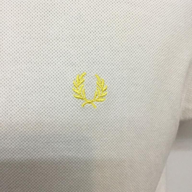 フレッドペリー FRED PERRY ポロシャツ 半袖 F1580 鹿の子 S ワンポイント 白 / ホワイト / X 灰 / グレー / X 黄 / イエロー / メンズ USED 古着 中古 10066280