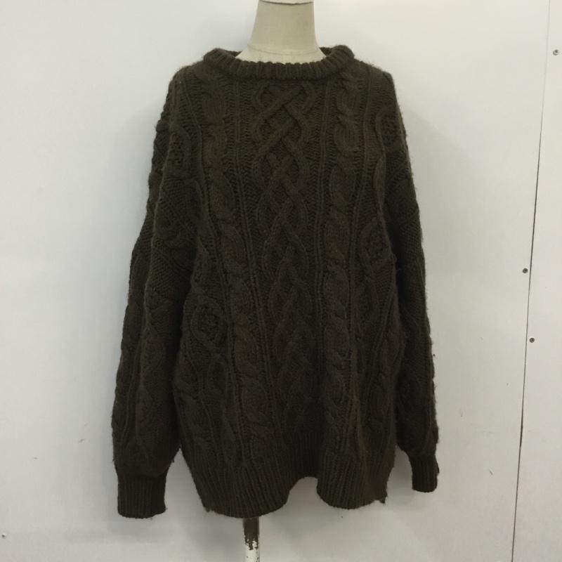 フリークスストア FREAK'S STORE ニット、セーター 長袖 FREE 無地 茶 / ブラウン / レディース USED 古着 中古 10066355