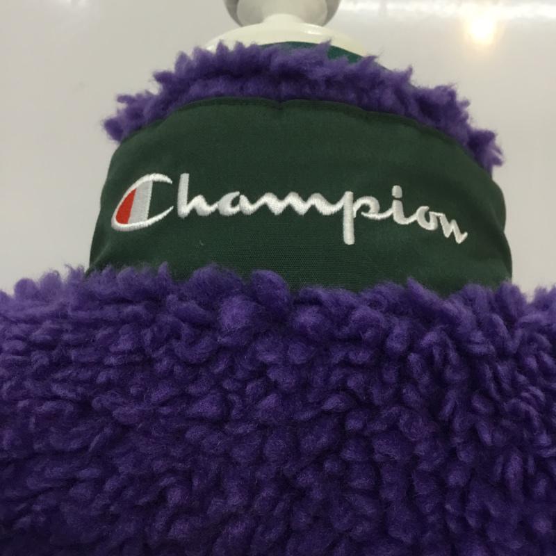 エックスガール X-girl コート コート一般 champion CWSQ611 コラボ ロング ボア S ロゴ、文字 紫 / パープル / X 緑 / グリーン / レディース USED 古着 中古 10066407