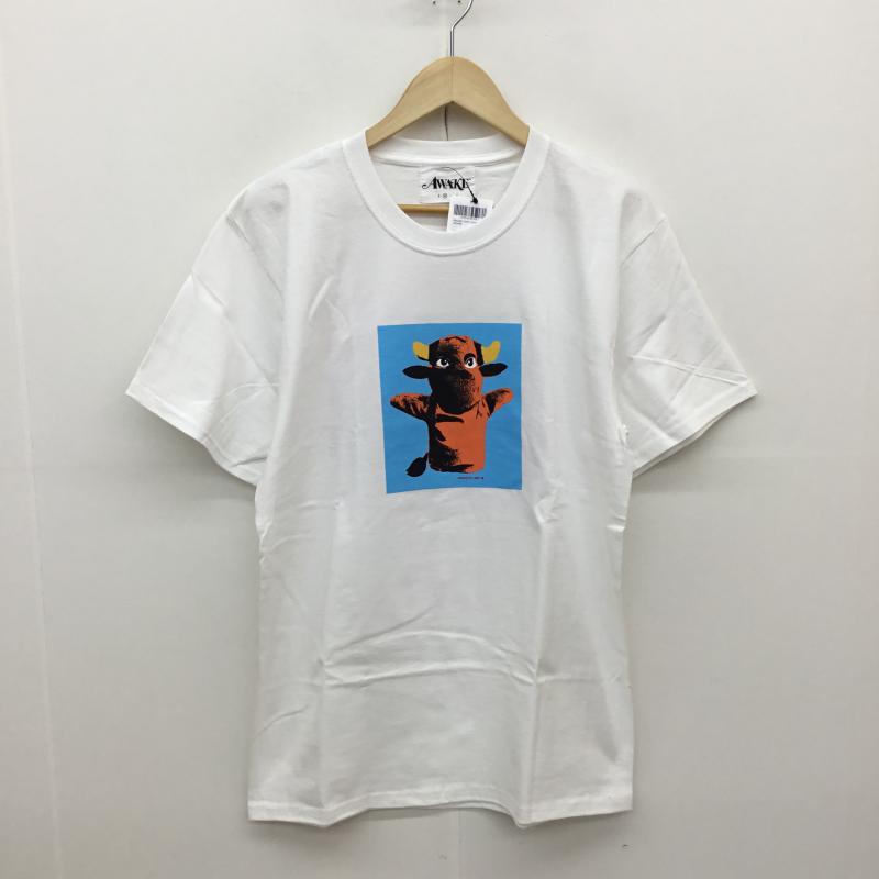 アウェーク AWAKE Tシャツ 半袖 × Dover Street Market M プリント 白 / ホワイト / メンズ USED 古着 中古 10066440