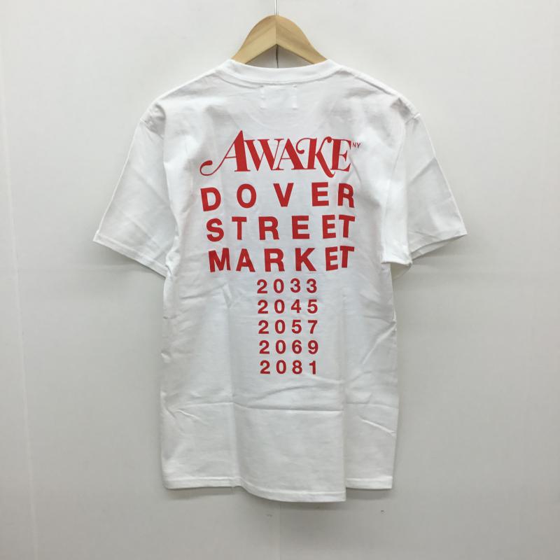 アウェーク AWAKE Tシャツ 半袖 × Dover Street Market M プリント 白 / ホワイト / メンズ USED 古着 中古 10066440