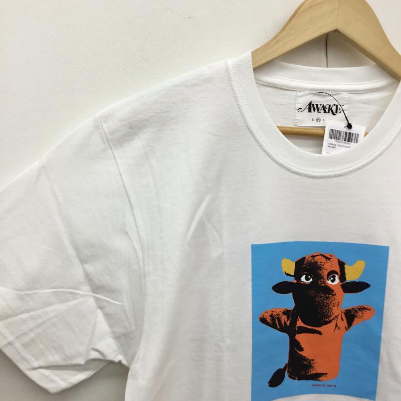 アウェーク AWAKE Tシャツ 半袖 × Dover Street Market M プリント 白 / ホワイト / メンズ USED 古着 中古 10066440