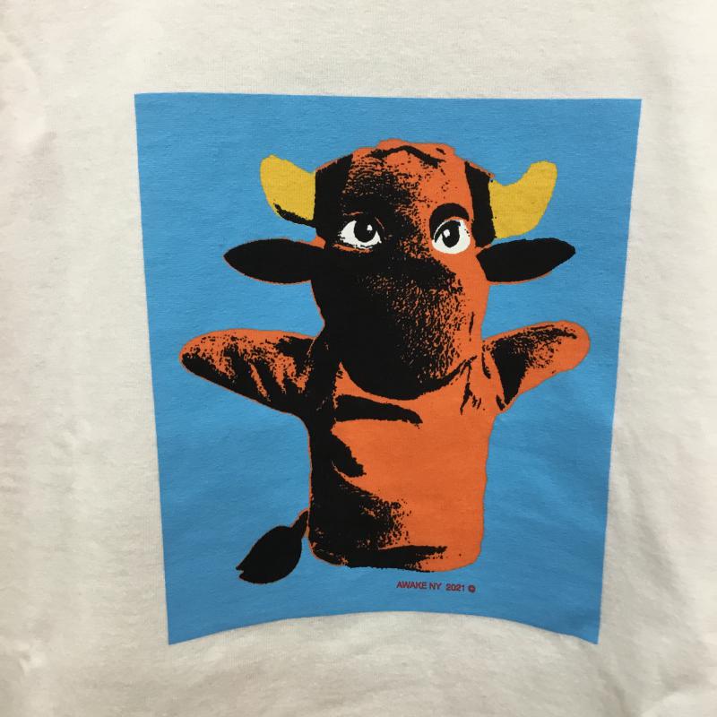 アウェーク AWAKE Tシャツ 半袖 × Dover Street Market M プリント 白 / ホワイト / メンズ USED 古着 中古 10066440