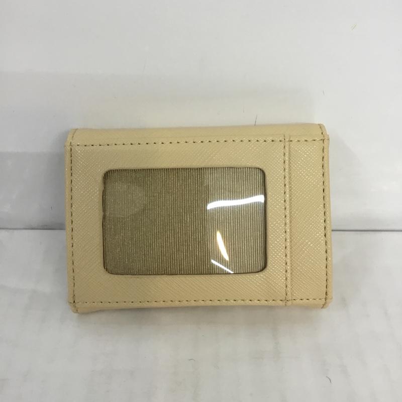 サマンサベガ Samantha Vega カードケース 定期入れ パスケース リボン 箱有 ロゴ、文字 ベージュ / ベージュ / レディース USED 古着 中古 10066488