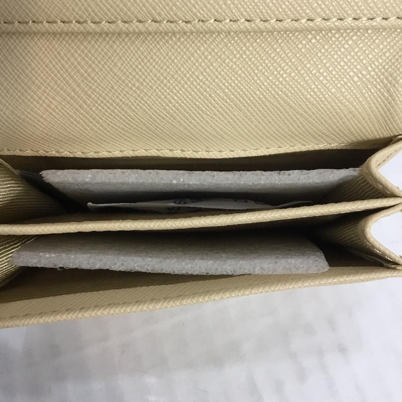 サマンサベガ Samantha Vega カードケース 定期入れ パスケース リボン 箱有 ロゴ、文字 ベージュ / ベージュ / レディース USED 古着 中古 10066488