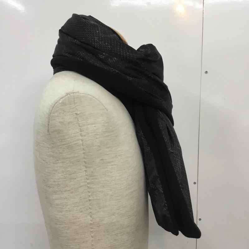 エクストララージ XLARGE マフラー マフラー 101204054004 TWO TONE MUFFLER ナイロン フリース ヘビ柄 黒 / ブラック / X ダークグレー / ダークグレー / メンズ USED 古着 中古 10066557