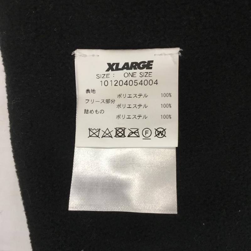 エクストララージ XLARGE マフラー マフラー 101204054004 TWO TONE MUFFLER ナイロン フリース ヘビ柄 黒 / ブラック / X ダークグレー / ダークグレー / メンズ USED 古着 中古 10066557