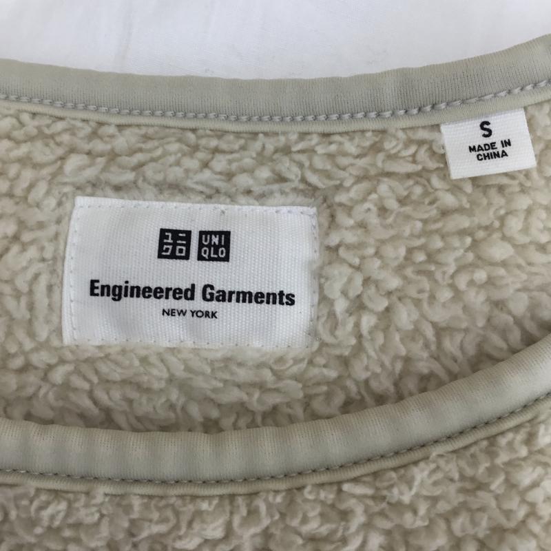 ユニクロ UNIQLO カットソー 長袖 Engineered Garments エンジニアードガーメンツ フリースプルオーバー S 白 / ホワイト / メンズ USED 古着 中古 10066646