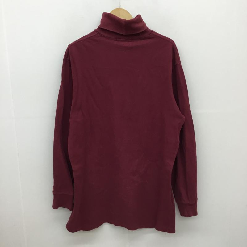 ポロバイラルフローレン Polo by RALPH LAUREN カットソー 長袖 タートルネックカットソー M ロゴ、文字 えんじ / ワインレッド / メンズ USED 古着 中古 10066689