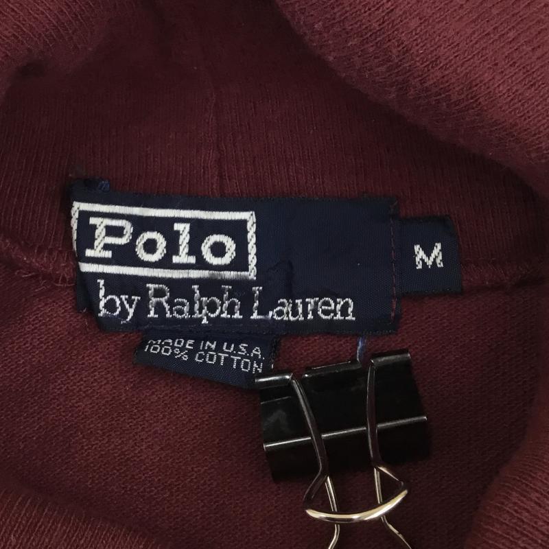 ポロバイラルフローレン Polo by RALPH LAUREN カットソー 長袖 タートルネックカットソー M ロゴ、文字 えんじ / ワインレッド / メンズ USED 古着 中古 10066689