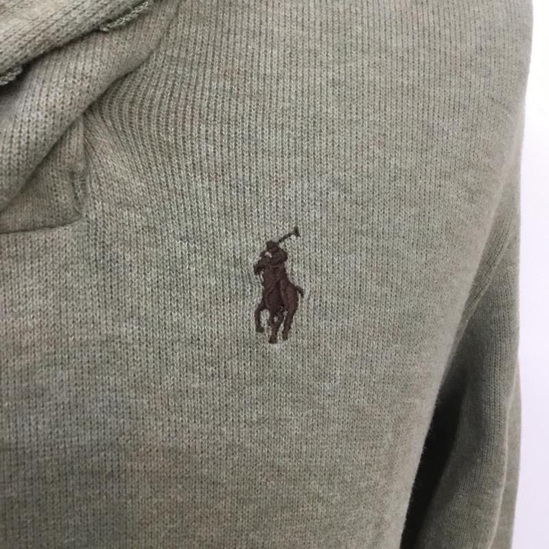 ポロラルフローレン POLO RALPH LAUREN トレーナー 長袖 ショールカラー エルボーパッチ XS ワンポイント カーキ / カーキ / メンズ USED 古着 中古 10066776