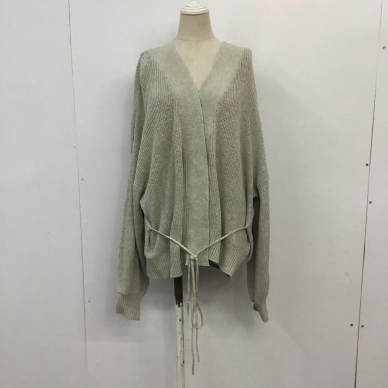 アリシアページボーイ alicia PAGEBOY カーディガン 長袖 FREE 無地 灰 / グレー / レディース USED 古着 中古 10067010