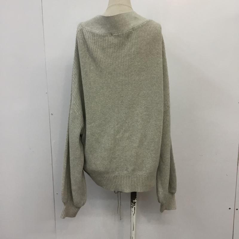 アリシアページボーイ alicia PAGEBOY カーディガン 長袖 FREE 無地 灰 / グレー / レディース USED 古着 中古 10067010