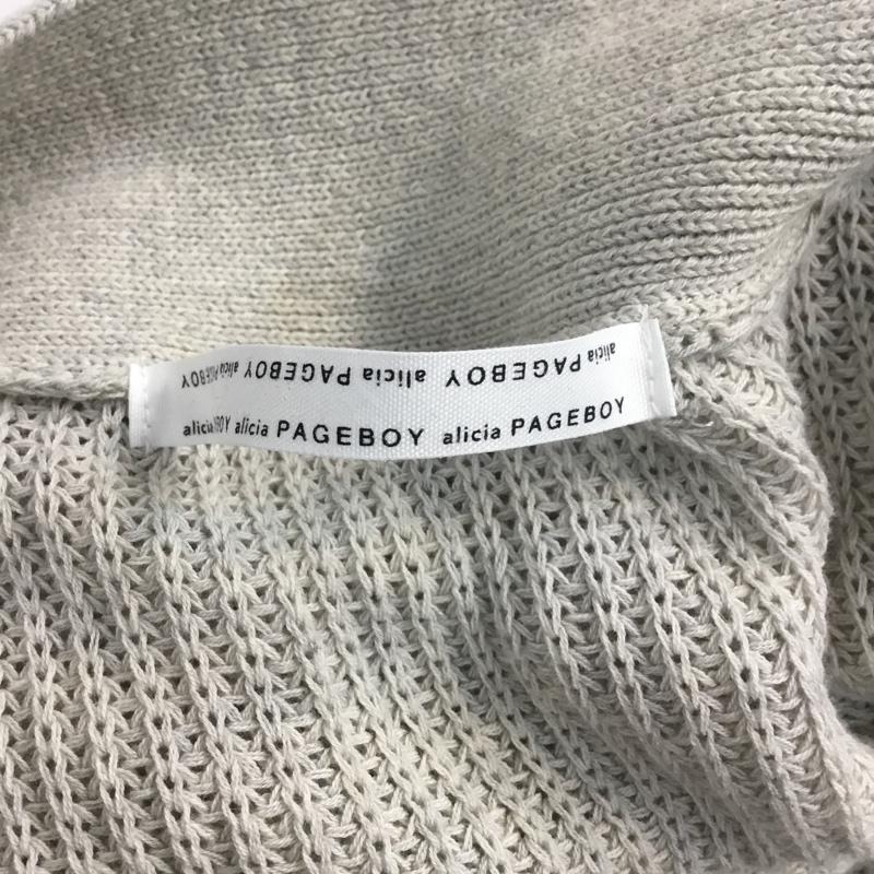 アリシアページボーイ alicia PAGEBOY カーディガン 長袖 FREE 無地 灰 / グレー / レディース USED 古着 中古 10067010