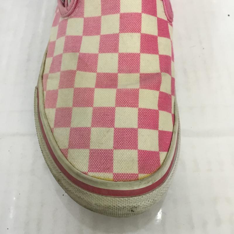 バンズ VANS スリッポン スリッポン V98CLA SLIP ON CHECK スニーカー 23.5cm 箱有 23.5cm チェック 白 / ホワイト / X 桃 / ピンク / レディース USED 古着 中古 10067090