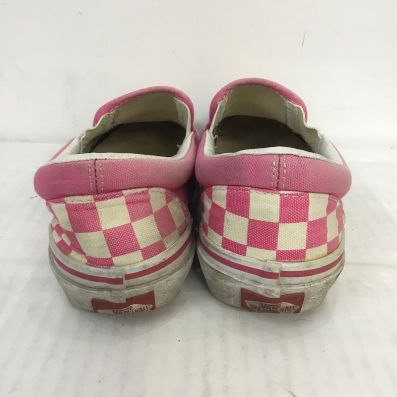 バンズ VANS スリッポン スリッポン V98CLA SLIP ON CHECK スニーカー 23.5cm 箱有 23.5cm チェック 白 / ホワイト / X 桃 / ピンク / レディース USED 古着 中古 10067090