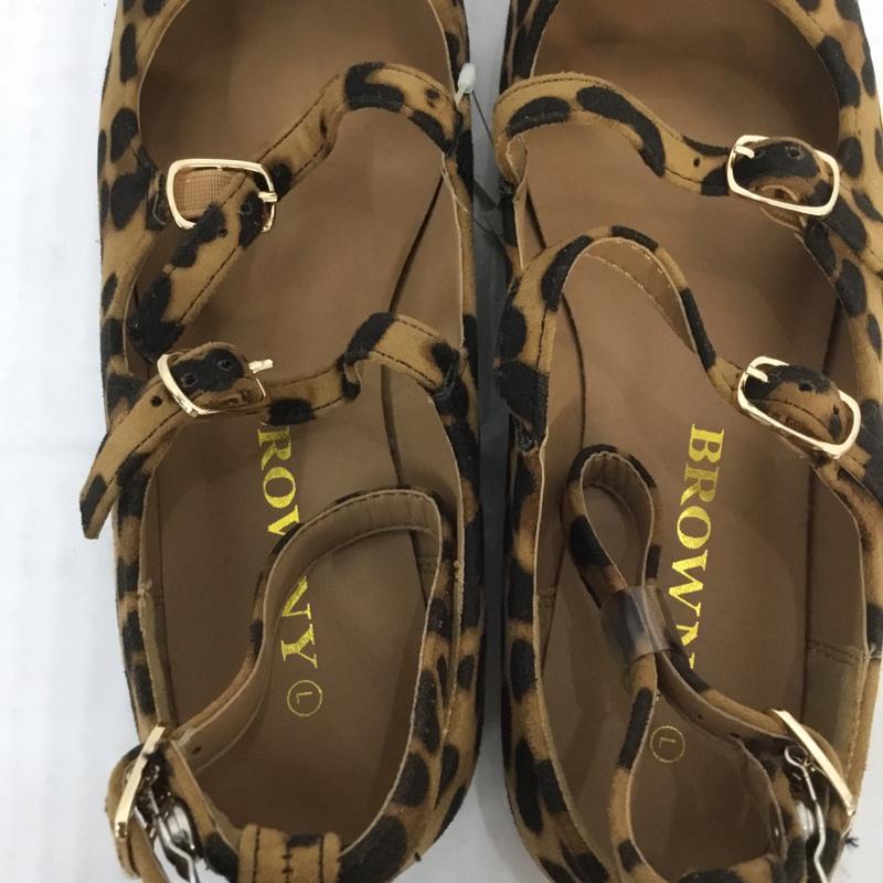 ブラウニー BROWNY パンプス パンプス BR16AU09-LG0030 3ベルト L タグ付き L ヒョウ柄・レオパード柄 ベージュ / ベージュ / X 黒 / ブラック / レディース USED 古着 中古 10067095