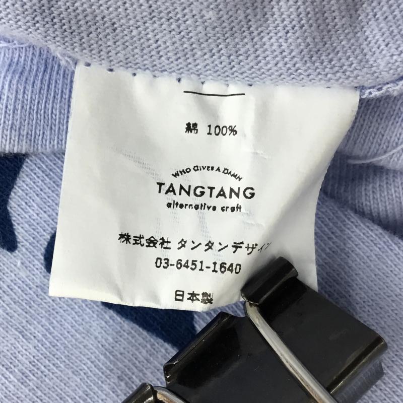 タンタン TANG TANG Tシャツ 長袖 ロングスリーブTEE XL ロゴ、文字 水色 / ライトブルー / メンズ USED 古着 中古 10067135