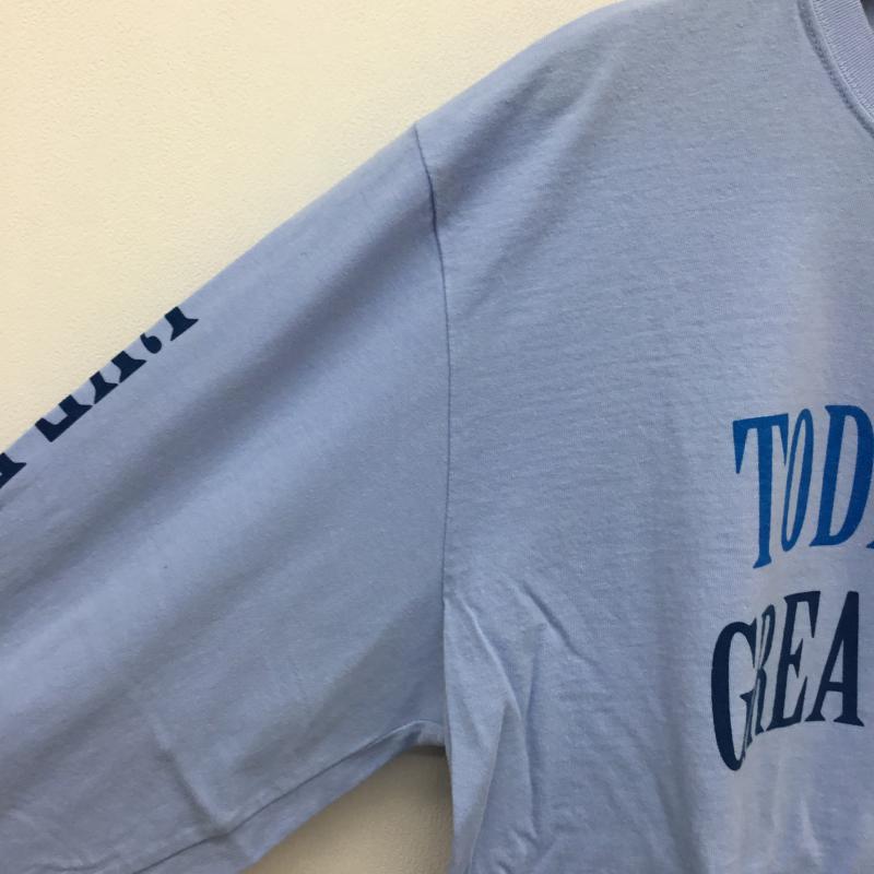 タンタン TANG TANG Tシャツ 長袖 ロングスリーブTEE XL ロゴ、文字 水色 / ライトブルー / メンズ USED 古着 中古 10067135