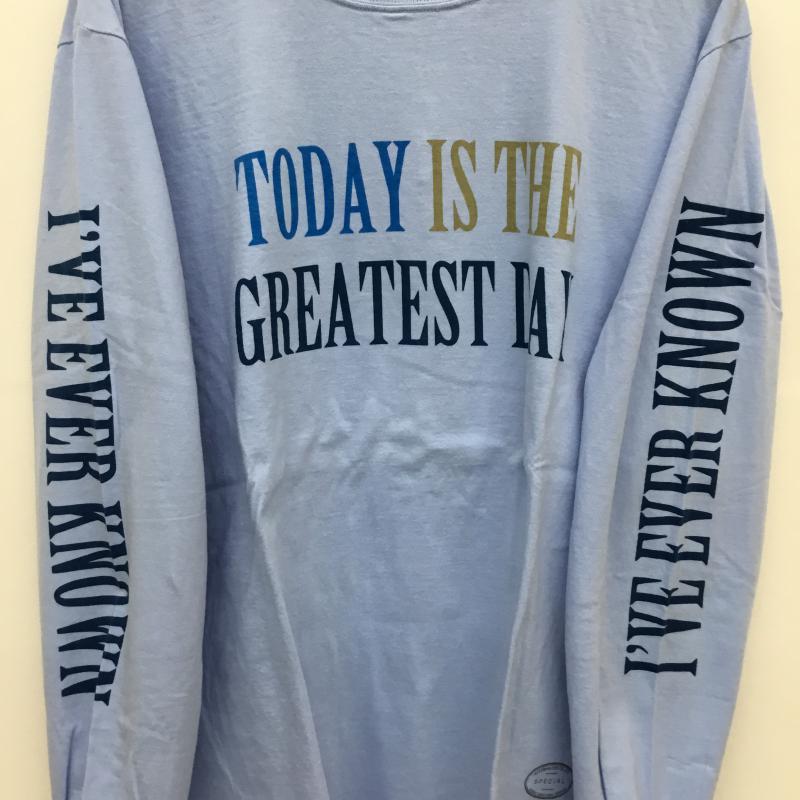 タンタン TANG TANG Tシャツ 長袖 ロングスリーブTEE XL ロゴ、文字 水色 / ライトブルー / メンズ USED 古着 中古 10067135