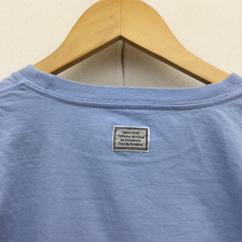 タンタン TANG TANG Tシャツ 長袖 ロングスリーブTEE XL ロゴ、文字 水色 / ライトブルー / メンズ USED 古着 中古 10067135
