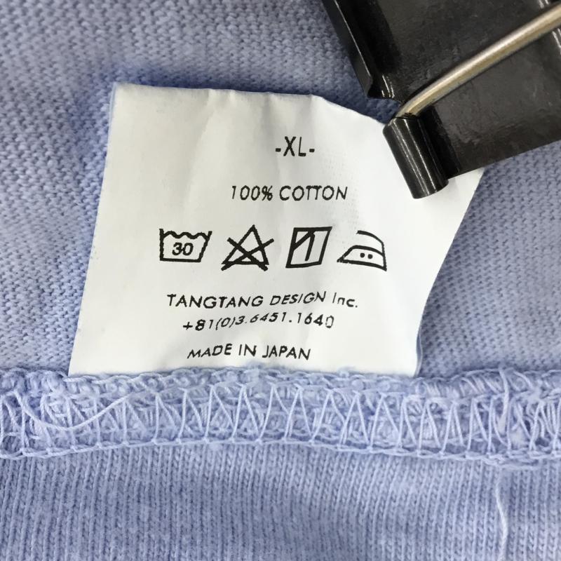 タンタン TANG TANG Tシャツ 長袖 ロングスリーブTEE XL ロゴ、文字 水色 / ライトブルー / メンズ USED 古着 中古 10067135
