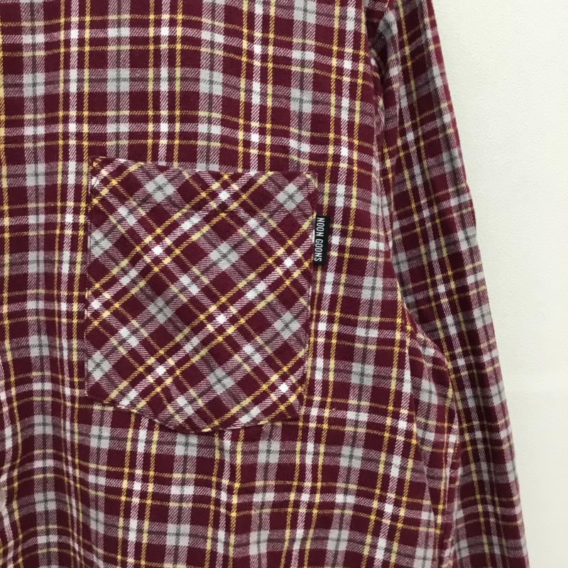 ヌーン・グーンズ Noon Goons シャツ、ブラウス 長袖 M チェック 赤 / レッド / メンズ USED 古着 中古 10067138