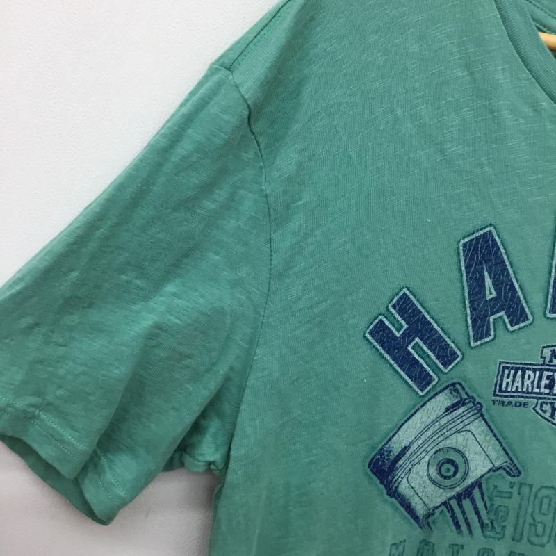 ハーレーダビッドソン Harley-Davidson Tシャツ 半袖 L プリント 緑 / グリーン / メンズ USED 古着 中古 10067239
