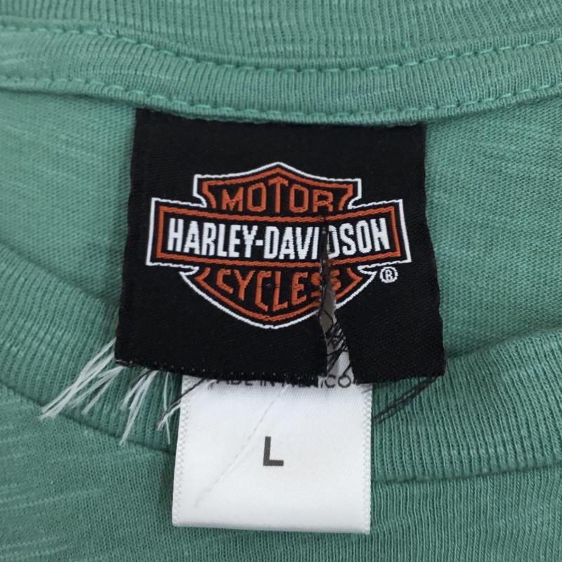 ハーレーダビッドソン Harley-Davidson Tシャツ 半袖 L プリント 緑 / グリーン / メンズ USED 古着 中古 10067239