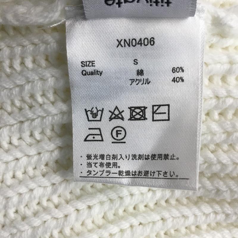 ティティベイト titivate ニット、セーター 長袖 S 無地 白 / ホワイト / レディース USED 古着 中古 10067386