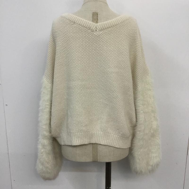 レイカズン Ray Cassin ニット、セーター 長袖 FREE 無地 白 / ホワイト / レディース USED 古着 中古 10067388