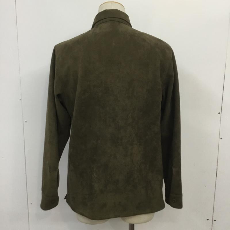サニーレーベル Sonny Label シャツ、ブラウス 長袖 LA76-13S002 スエードタッチミリタリーシャツ M 無地 カーキ / カーキ / メンズ USED 古着 中古 10067392