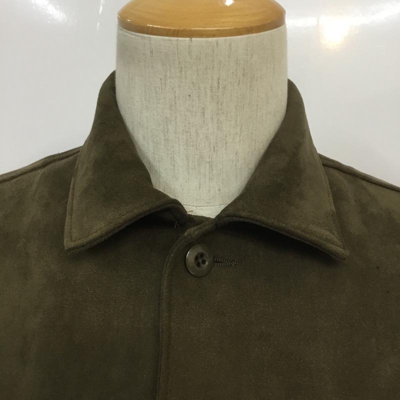 サニーレーベル Sonny Label シャツ、ブラウス 長袖 LA76-13S002 スエードタッチミリタリーシャツ M 無地 カーキ / カーキ / メンズ USED 古着 中古 10067392