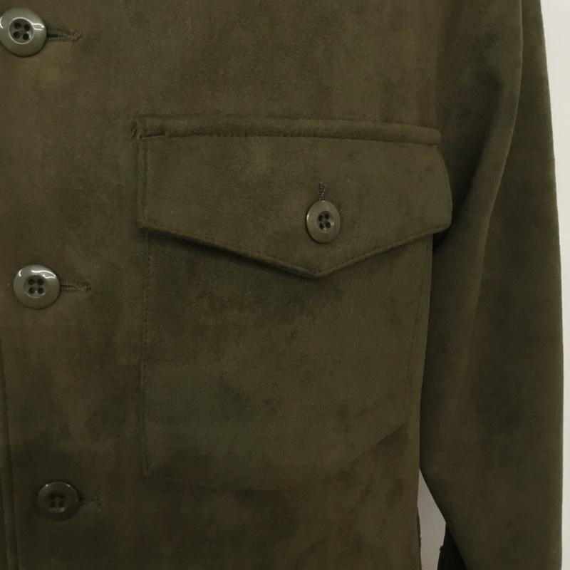 サニーレーベル Sonny Label シャツ、ブラウス 長袖 LA76-13S002 スエードタッチミリタリーシャツ M 無地 カーキ / カーキ / メンズ USED 古着 中古 10067392