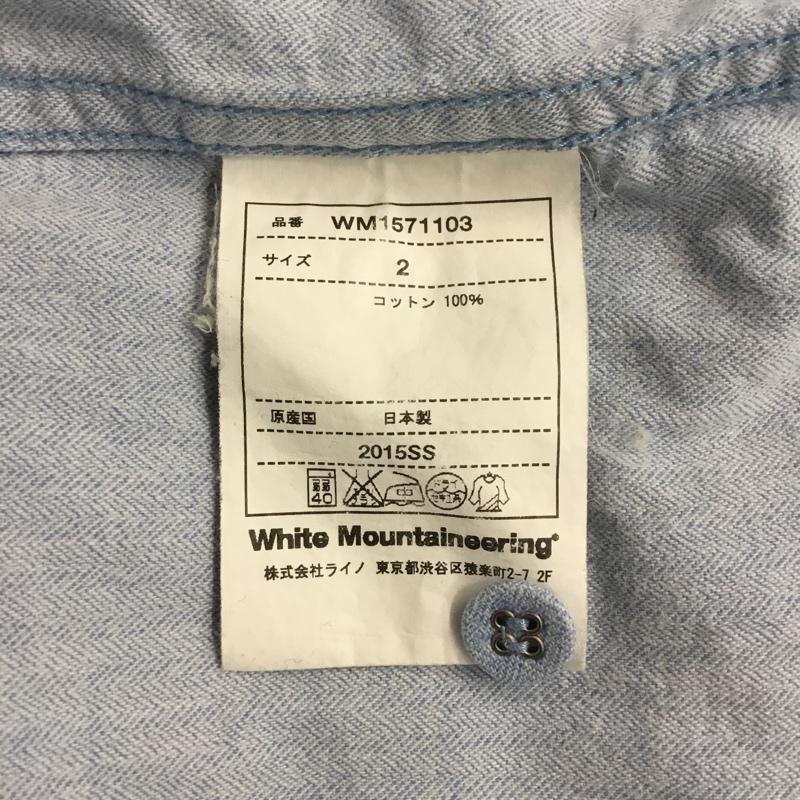 ホワイトマウンテニアリング WHITE MOUNTAINEERING シャツ、ブラウス 長袖 WM1571103 2 無地 水色 / ライトブルー / メンズ USED 古着 中古 10067393