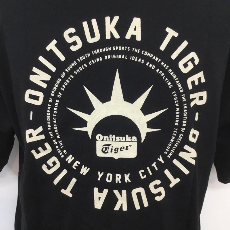 オニツカタイガーアンドレアポンピリオ Onitsuka Tiger × ANDREA POMPILIO Tシャツ 半袖 2181A018 クルーネック S ロゴ、文字 黒 / ブラック / メンズ USED 古着 中古 10067399