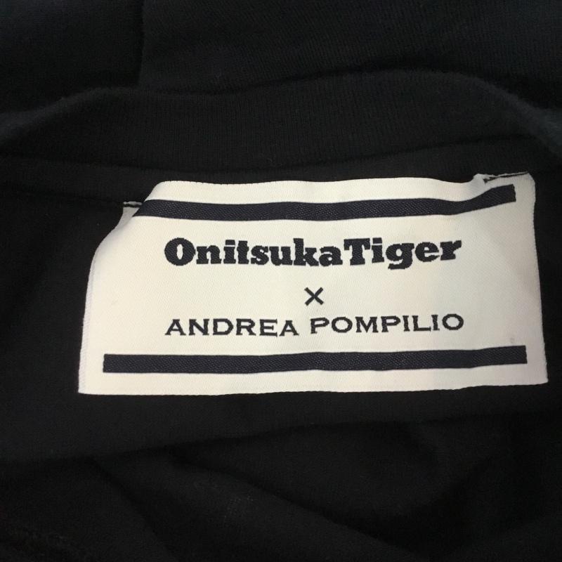オニツカタイガーアンドレアポンピリオ Onitsuka Tiger × ANDREA POMPILIO Tシャツ 半袖 2181A018 クルーネック S ロゴ、文字 黒 / ブラック / メンズ USED 古着 中古 10067399