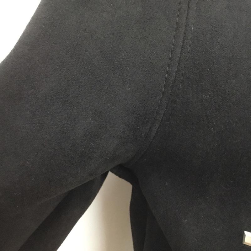 ザラ ZARA カーディガン 長袖 2712 158 800 スタッズ ガウン ノーカラー フェイクフェイクスウェード XS 黒 / ブラック / レディース USED 古着 中古 10067412