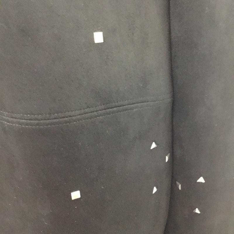 ザラ ZARA カーディガン 長袖 2712 158 800 スタッズ ガウン ノーカラー フェイクフェイクスウェード XS 黒 / ブラック / レディース USED 古着 中古 10067412