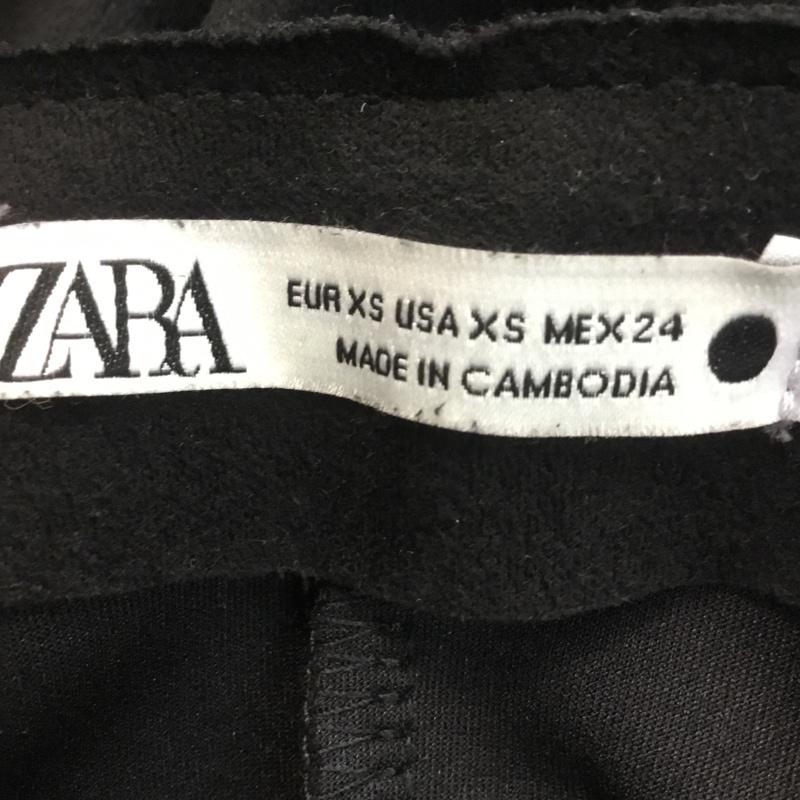 ザラ ZARA カーディガン 長袖 2712 158 800 スタッズ ガウン ノーカラー フェイクフェイクスウェード XS 黒 / ブラック / レディース USED 古着 中古 10067412