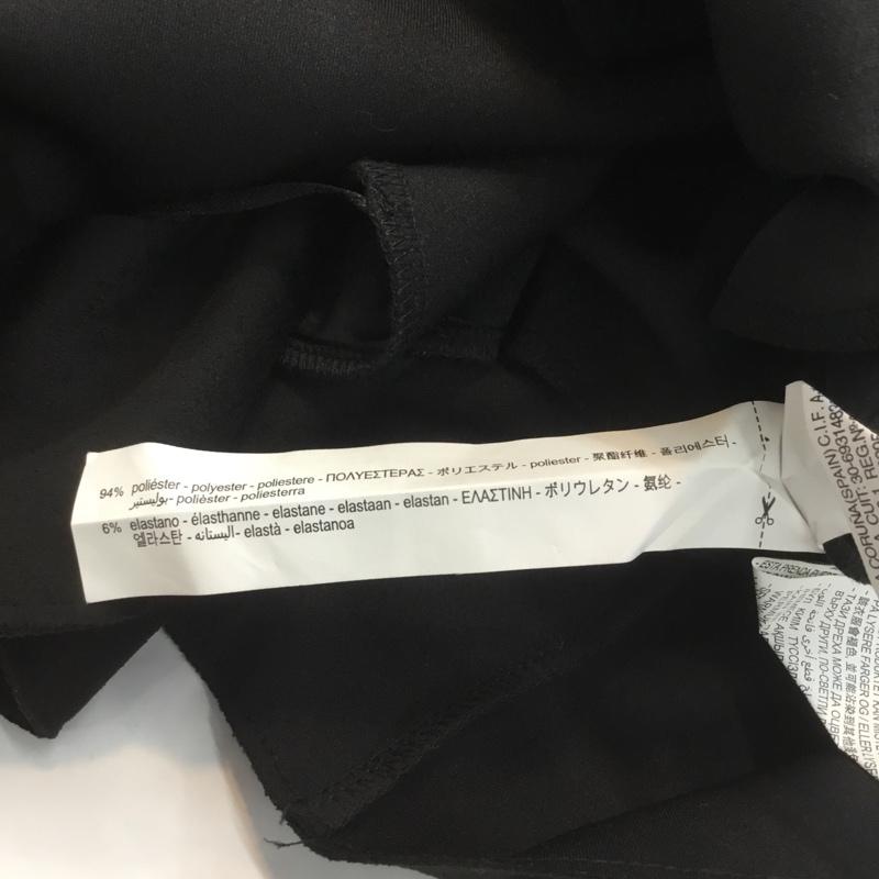 ザラ ZARA カーディガン 長袖 2712 158 800 スタッズ ガウン ノーカラー フェイクフェイクスウェード XS 黒 / ブラック / レディース USED 古着 中古 10067412