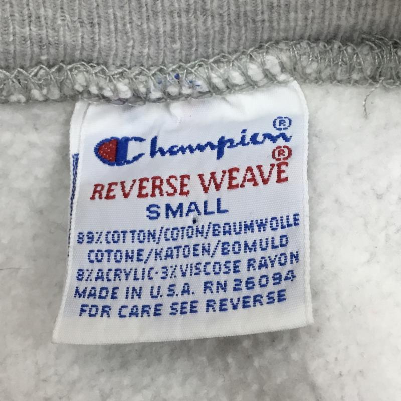 チャンピオン Champion トレーナー 七分袖 90's Reverse Weave S ロゴ、文字 灰 / グレー / メンズ USED 古着 中古 10067457