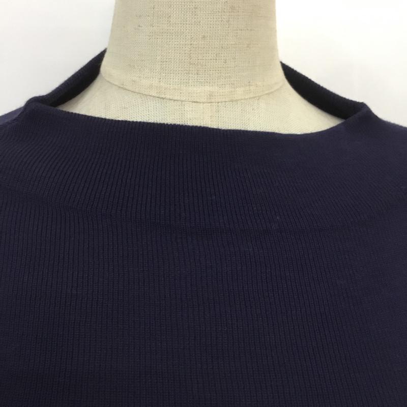 ユナイテッドアローズグリーンレーベルリラクシング UNITEDARROWSGREENLABELRELAXING ニット、セーター 長袖 無地 紺 / ネイビー / レディース USED 古着 中古 10067499