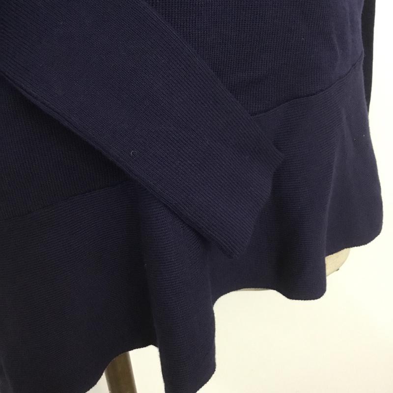 ユナイテッドアローズグリーンレーベルリラクシング UNITEDARROWSGREENLABELRELAXING ニット、セーター 長袖 無地 紺 / ネイビー / レディース USED 古着 中古 10067499