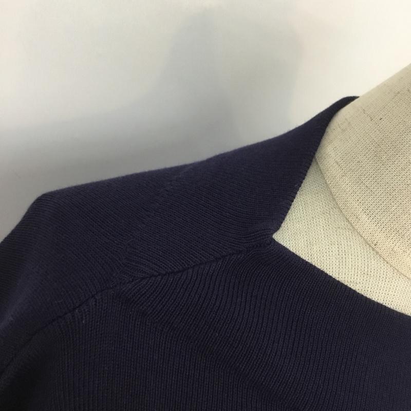 ユナイテッドアローズグリーンレーベルリラクシング UNITEDARROWSGREENLABELRELAXING ニット、セーター 長袖 無地 紺 / ネイビー / レディース USED 古着 中古 10067499