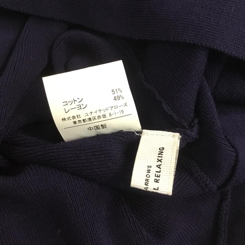 ユナイテッドアローズグリーンレーベルリラクシング UNITEDARROWSGREENLABELRELAXING ニット、セーター 長袖 無地 紺 / ネイビー / レディース USED 古着 中古 10067499