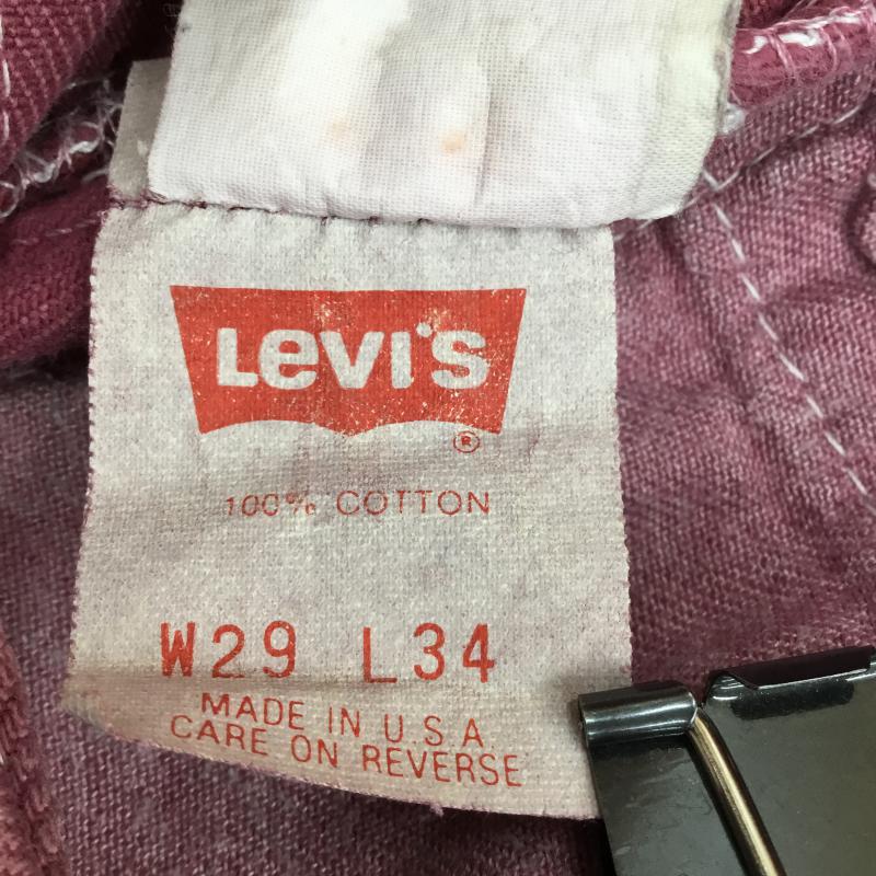 リーバイス Levi's パンツ デニム、ジーンズ 90's 501 USA製 29インチ 無地 えんじ / ワインレッド / メンズ USED 古着 中古 10067509