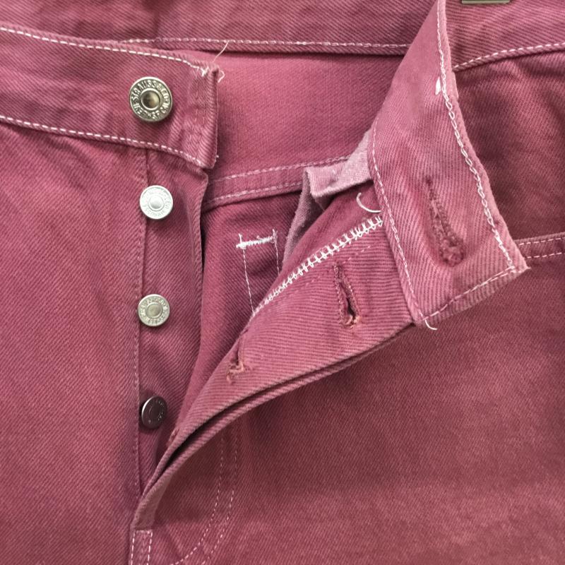 リーバイス Levi's パンツ デニム、ジーンズ 90's 501 USA製 29インチ 無地 えんじ / ワインレッド / メンズ USED 古着 中古 10067509