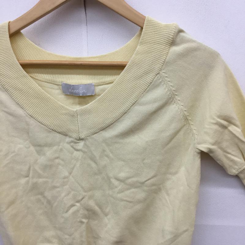 ダズリン dazzlin カットソー 七分袖 FREE 無地 黄 / イエロー / レディース USED 古着 中古 10067623